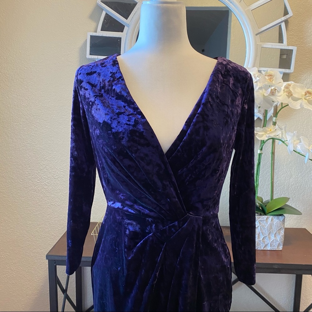 Lauren Ralph Lauren Floor-Length Velvet Dress 2 - Picture 4 of 13